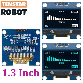 Modulo display OLED da 1,3" Chip di azionamento colore bianco blu SH1106 128X64 LED LCD da 1,3 pollici IIC I2C Comunicare