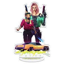 Cyberpunk 2077 Merchandise Display Stand with Keychain Gift Accessories (Clear)