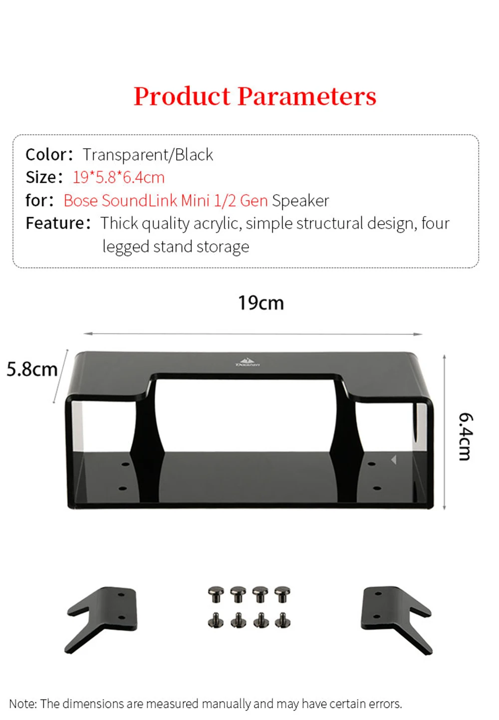 Acrylic Desktop Speaker Bracket for Bose SoundLink Mini 1 2 Gen Stand Smart Speaker Holder Base Mini II Support Frame Rack