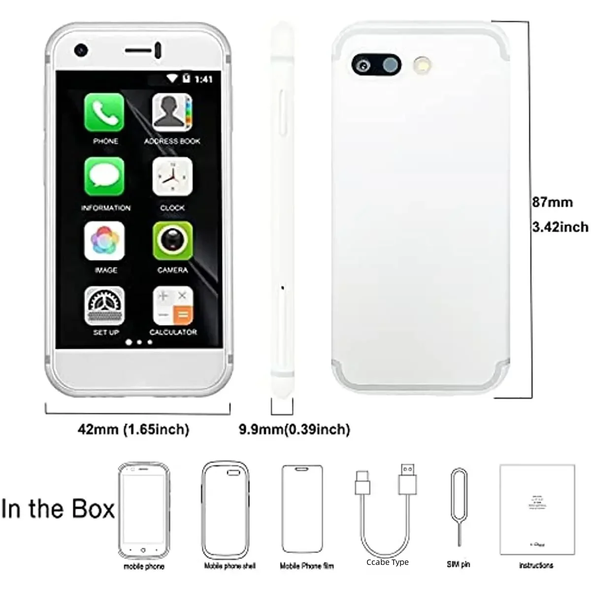 SOYES 7S Mini Android Smart Phone 1GB RAM 8GB ROM 2.54 Inch HD Screen Quad Core 5.0MP Camera Dual SIM Ultra Thin Mobile Phone 6