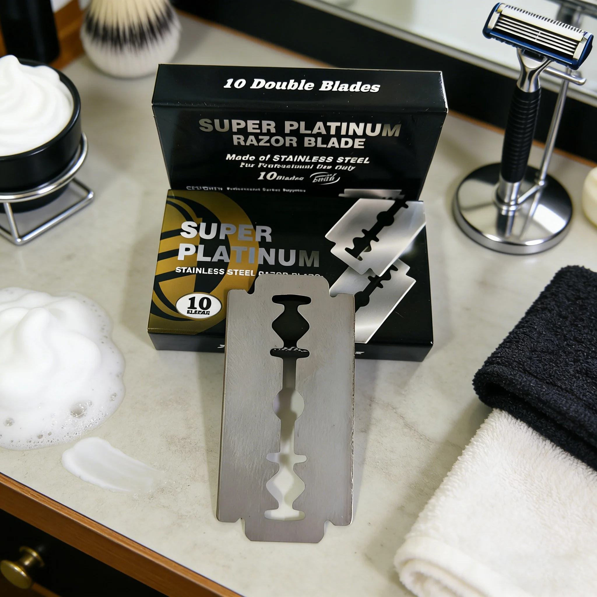 10Pcs/100Pcs Stainless Steel Razor Blades Old-Fashioned Manual Double Edge Shaver Razor Blade Hairdressing Barber Shaving Tools
