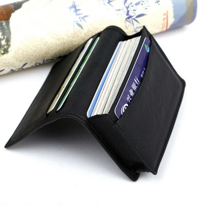 

Luxury Fashion Genuine Leather Card Wallets Men Credit Card Holders Women Card&Id Holder Male Organizer Business Card Holder