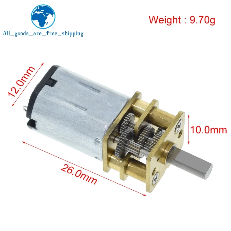 Riduttore Velocità Motoriduttore DC 12V 300 RPM - Micro Motore Con