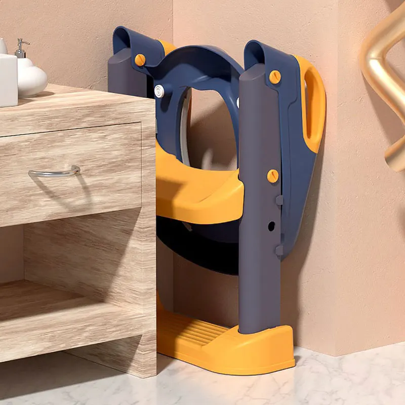 Portable Potty Child Household Children\'s Pot WC Toilet Seat Folding Rack Step Stool Potty Training Toilet for Baby Toilet Pot
