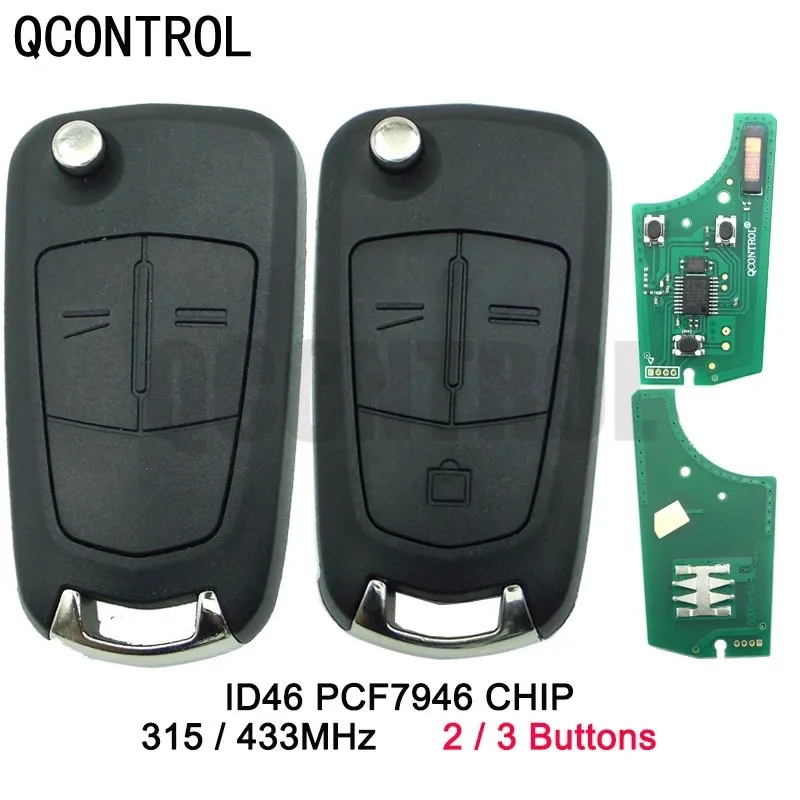 QCONTROL G3-AM433TX Remote Key 315/433MHz Suit for Opel/Vauxhall Signium (2005 - 2007) Vectra C (2006 - 2008) ID46 PCF7946 chip автомобильный ключ с дистанционным управлением jingyuqin 433 мгц id46 pcf7946 для vauxhall corsa d meriva b opel astra h vectra c zafira hu43 blade