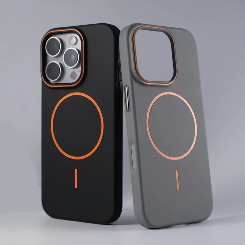Sleek Matte Finish Magnetic Phone Case with Wireless Charging Capability