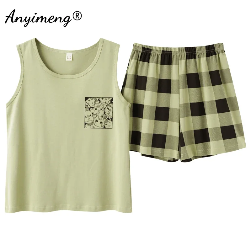 Women Cotton Pajamas Set for Summer
