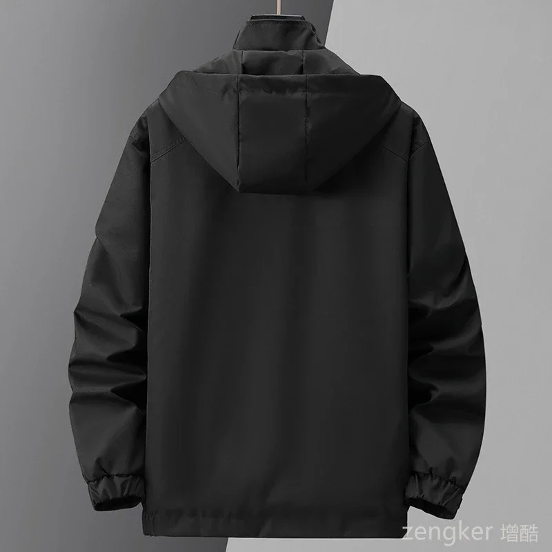 New Arrival Men's Plus Size Workwear Jacket with Hood - Spring and Autumn Windbreaker Coat 10XL 9xl jacket for men 4