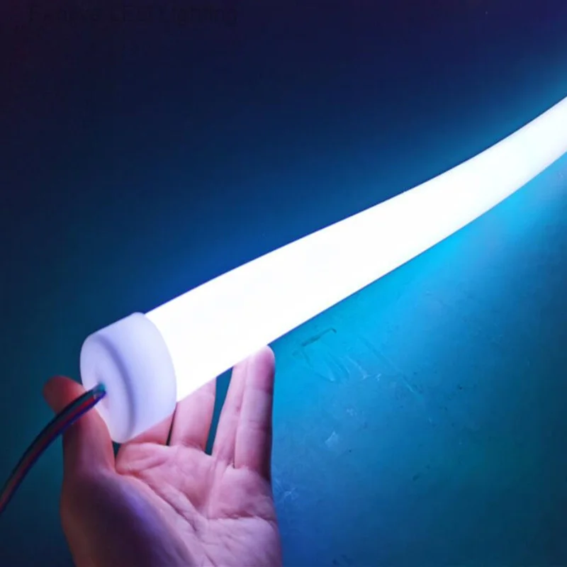10 м/лот D25 мм RGB цветная круглая неоновая трубка 5 м/рулон 12 В постоянного тока 24