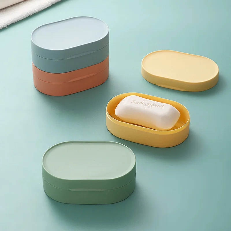 Description Picture 6 of itemNew Multifunctional Portable Travel Sealed Waterproof Soap Box With Cover Leakproof Bathroom Soap Dish Storage Box 1 PC