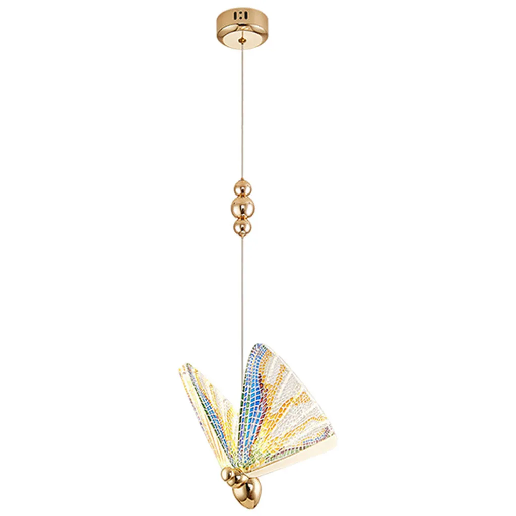 

Nordic Butterfly Chandelier Lamp LED Ceiling Light for Bar Cafe Bedroom Home-Multicolor L