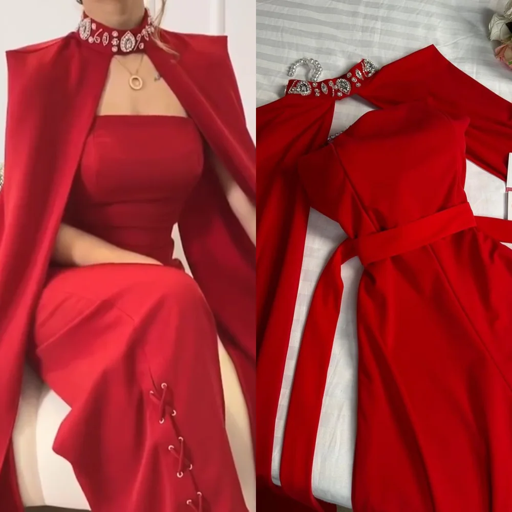 

Prom Dresses High Quality Sexy Strapless A-line Beading Satin Formal Occasion Gown birthday dress for women luxury 2023