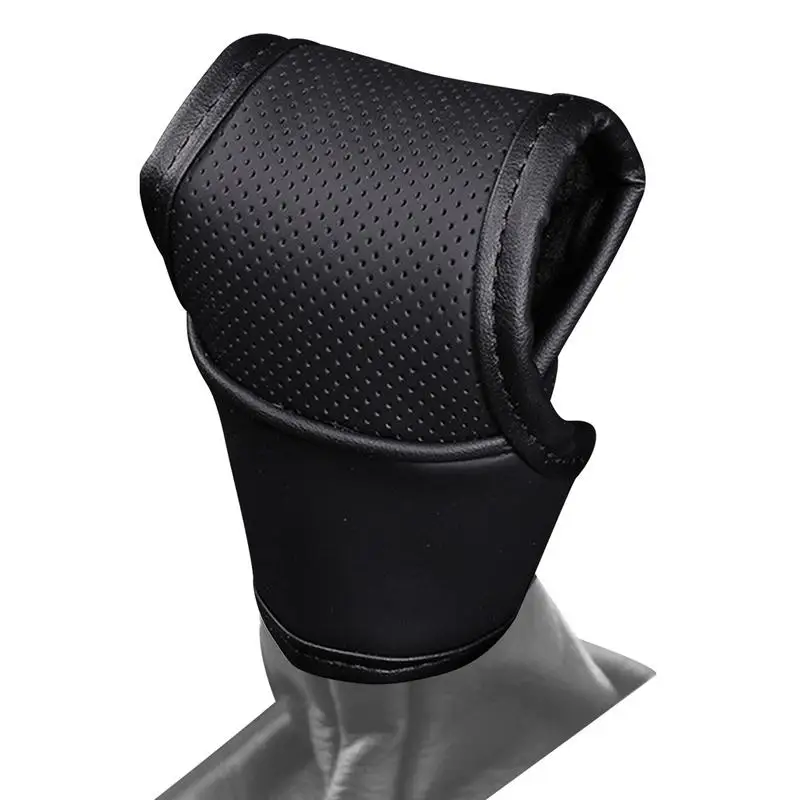 

Automatic Gear Shift Knob Cover PU Leather Gear Stick Protector Easy Installation Knob Cover For Auto Manual Car Interior Decor
