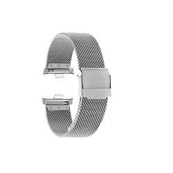 Premium Metal Strap Bracelet for Smartwatches - Elegant Replacement Wristband Accessory (Silver)