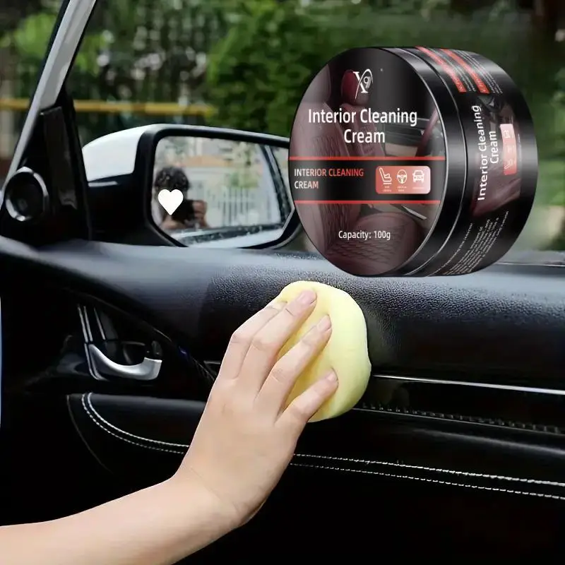 100g ABS Coated Dashboard Restorer Gel，High-Gloss Car Interior Wax for Trim/Console Renew & Protect，Scratch Care Shine Enhancer