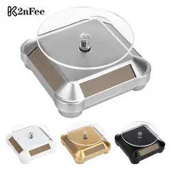 360 Degrees Dual Use Solar Rotating Display Stand Stable Automatic Turntable For Showcase Collection Shelf Rotating Display