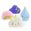 Creative Bath Weather Toy Soft Glue Bathroom Clouds Raindrop Rainbow Thunderstorm Shower Floating Play Water Educational Toy 6