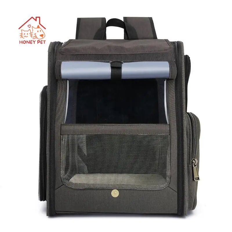 Foldable Pet Bag with Lever for Cats and Small Dogs Convenient Backpack for Going Out Dogs Necessary 1-10kg