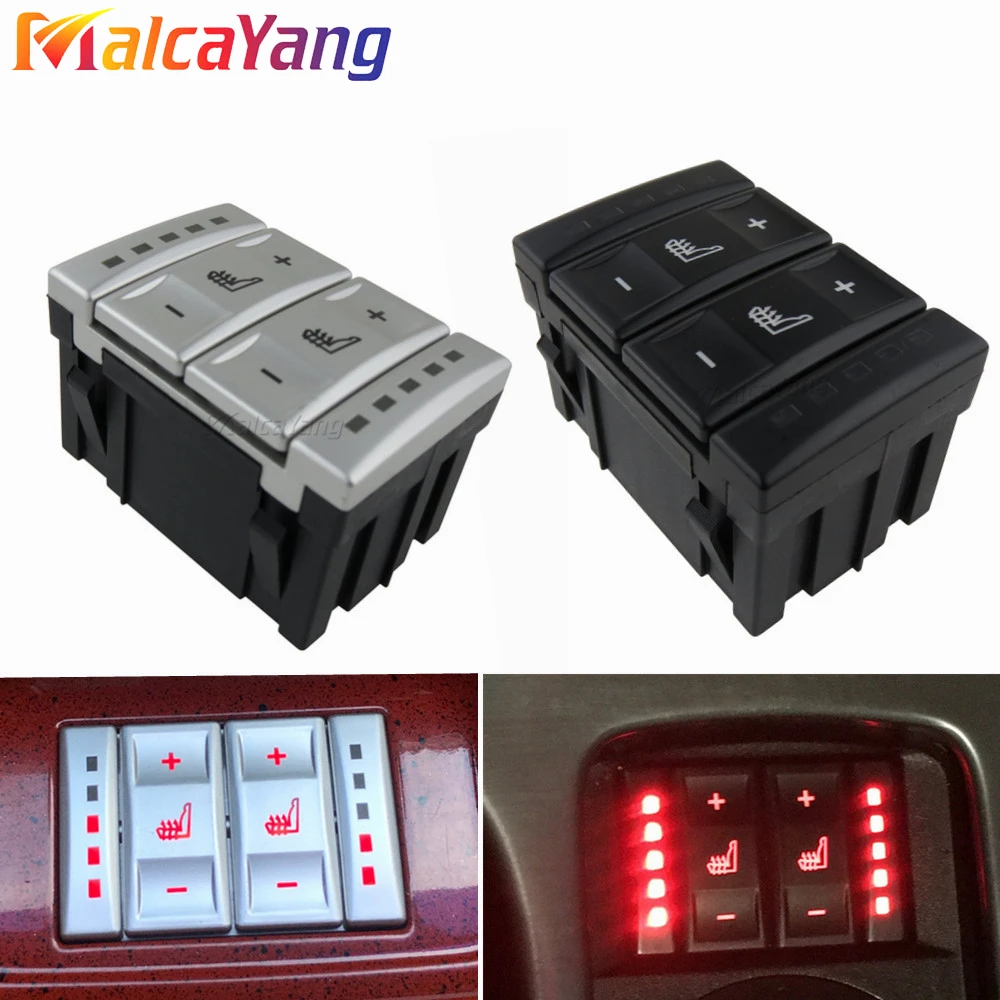 

Переключатель управления для Ford Mondeo MK4, серебристый и черный переключатель управления кнопками нагрева сидений для Galaxy MK 3 6M2T 19K314 AC 6m2t19k318ac