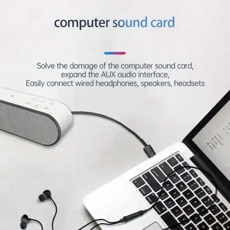 USB Bluetooth 5.2 Receiver Transmitter 5 in 1 Wireless Audio Adapter Sound Card 3.5mm Aux Music TV Computer Speaker