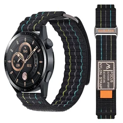 Versatile Trail Loop Smartwatch Strap - Adjustable 20mm/22mm Bracelet Compatible with Major Brands for 22mm watch strap (Black)