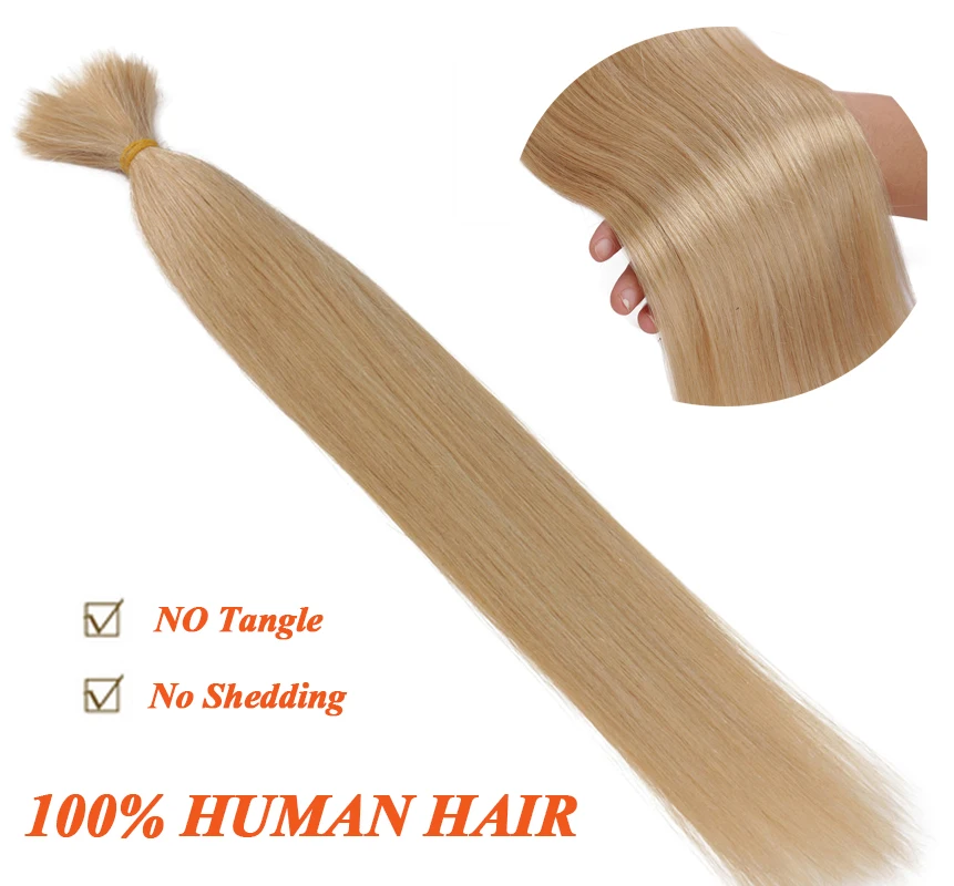 Human Hair Bulk Hair Straight Vietnam Remy Straight Bulk 16-28inch 100g Natural Brown Extension No Weft