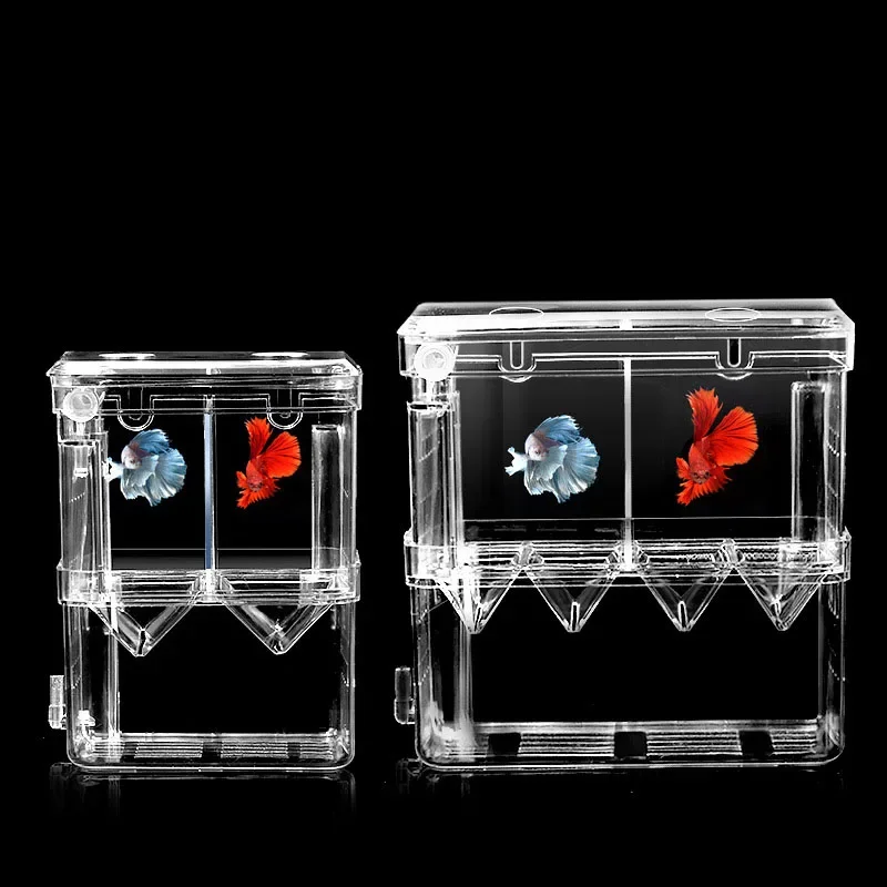 Fish Breeding Box Aquarium Acrylic Double-Deck Clear Isolation Divider Shrimp Injured