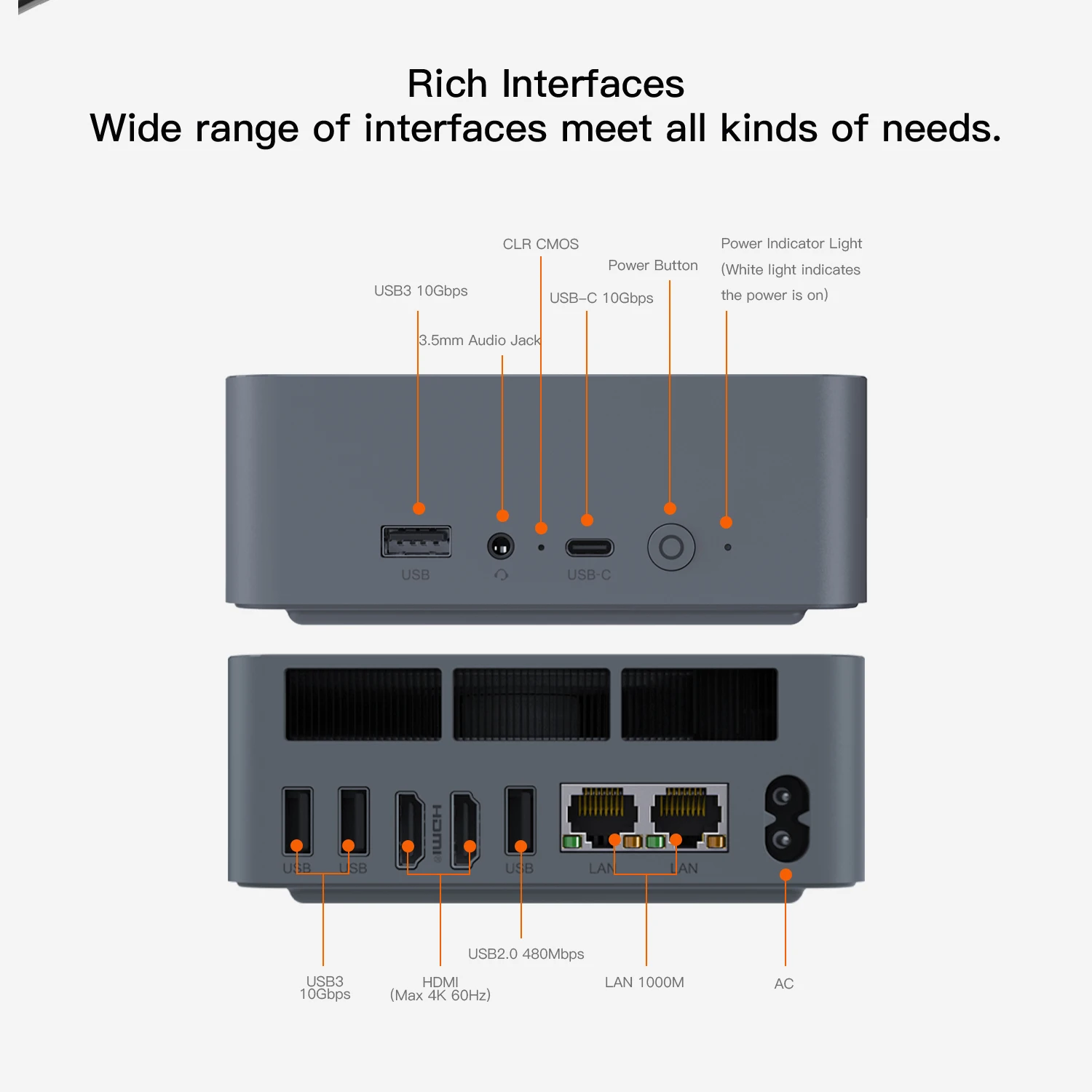 Beelink EQR5 Ryzen 5 5650U  Mini PC DDR4 16GB 500GB PCle3.0 NVMe SSD Super Quiet 85W PSU Wifi6 BT5.2 Mini Office Computer 6
