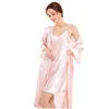102233-64c637.jpg Ensemble pyjama sexy en satin pour femme, robe de pyjama soyeuse, chemise de nuit, 2 pièces