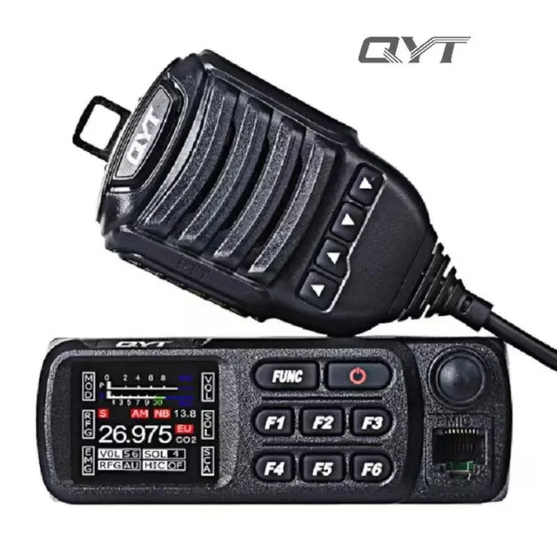 QYT CB-27 Car Radio 26.965-27.405 MHz AM/FM 12V/24V 4Watts FM Transceiver Shortware Citizen Band CB Radio Repeater Scrambler icom ic 2730a car mobile radio dual band vhf uhf 1052 channel 50w fm transceiver car mobile radio station repeater scrambler