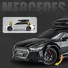 1/24 Audi RS6 Toy Car Model 1:24 Diecast Racing Vehicle Miniature Pull Back Sound Light Doors Openable Collection Gift For Kid 6