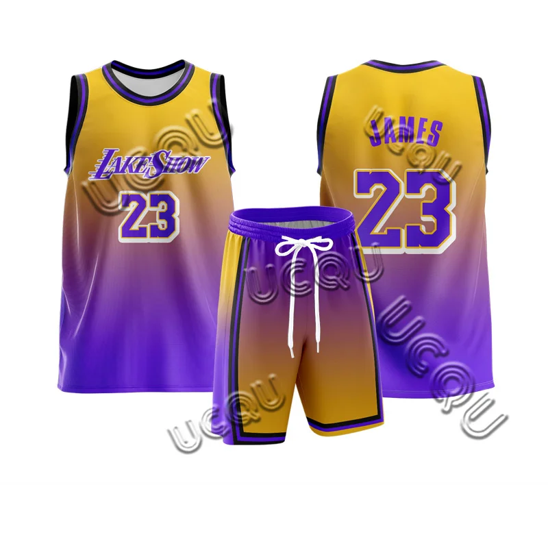 25/26 Basketball Vest Children's Training Vest Men's Women's Lakers No. 23-3 Oversized Breathable Sweat Absorbing Sports Shirt 5