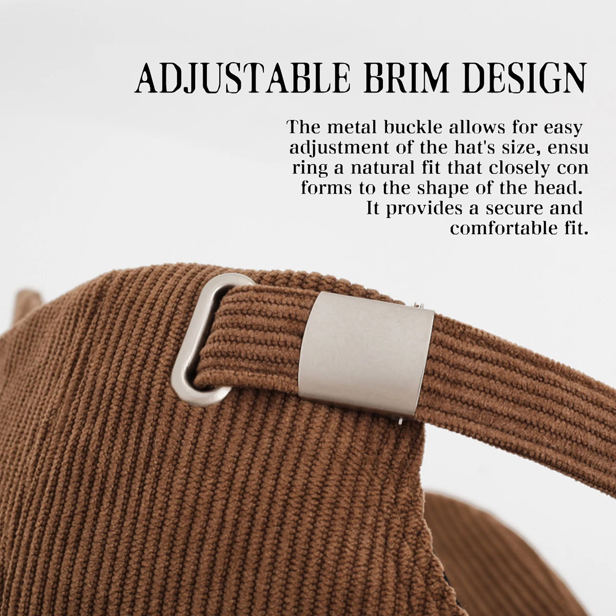 Corduroy Hat for Women, Autumn and Winter, Double-Layered, Thickened, High-End Hard-Brimmed Baseball Cap for Hiking, Face-Slimming Duckbill Cap for Men