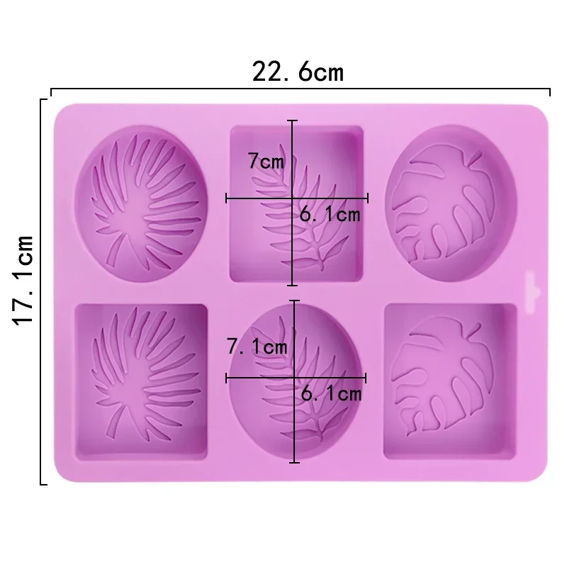 Silicone Soap Mold Round and Square Leaf Handmade Soap Making Supplies Diy Plaster Resin Candle Material Kit Cake Baking Tools silicone soap molds epoxy resin molds