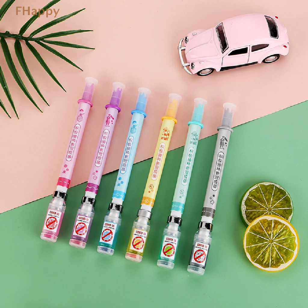 

Creative Cute Pen Simulation Vaccine Syringe Gel Pen Realistic Syringe Shape Ballpoint Pens Kawaii Office Accessories