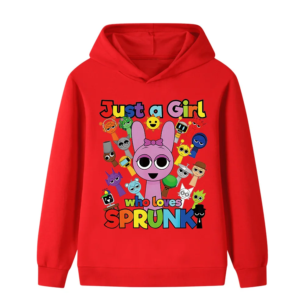 סווטשירט רך ונוח לילדים עם הדפס קרטון מהנה של ספרינקי לבנים ובנות לעונת הסתיו והחורף