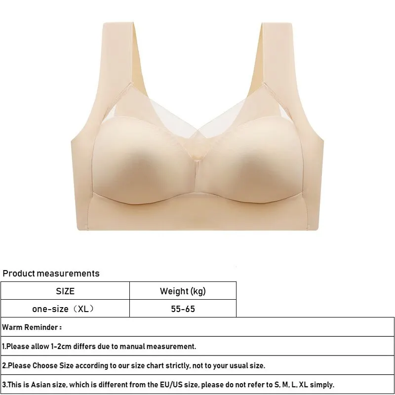 Women's Sexy Thin Fit Gathered Comfortable Steel Ring Underwear Wrapped Up  Breast Bra 36 C (Beige, 36) at  Women's Clothing store