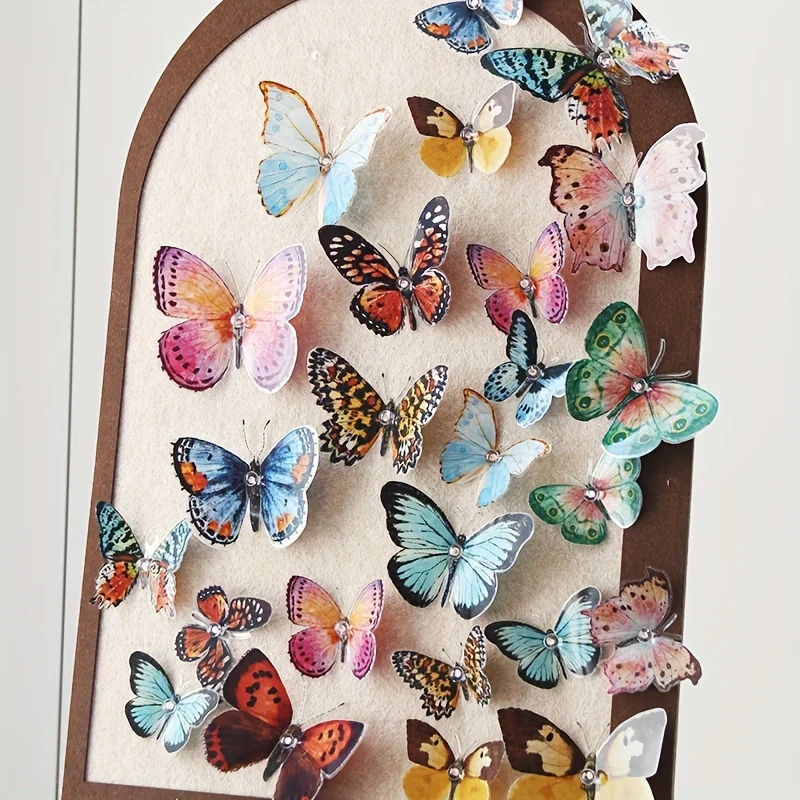 36pcs Watercolor Butterfly Decor Set 6