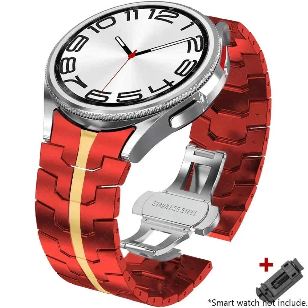 Premium Stainless Steel No-Gap Metal Link Bracelet Strap
