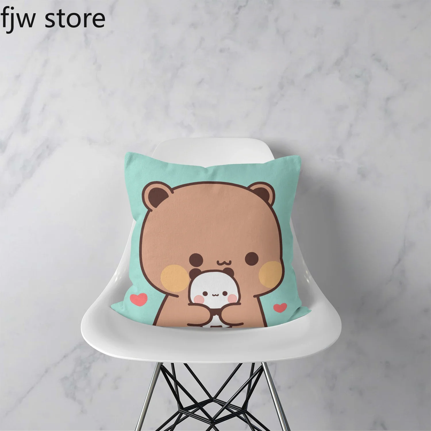 귀여운 곰 bubu dudu 베개 커버 유행 애니메이션 달콤한 커플 선물 소파 룸 머리맡 홈 인테리어