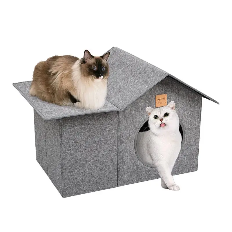 

Foldable Cat House Outdoor Waterproof Pet House Puppy Thickened Cave Nest kitten Bed Tent dog Kennel pet winter supplies