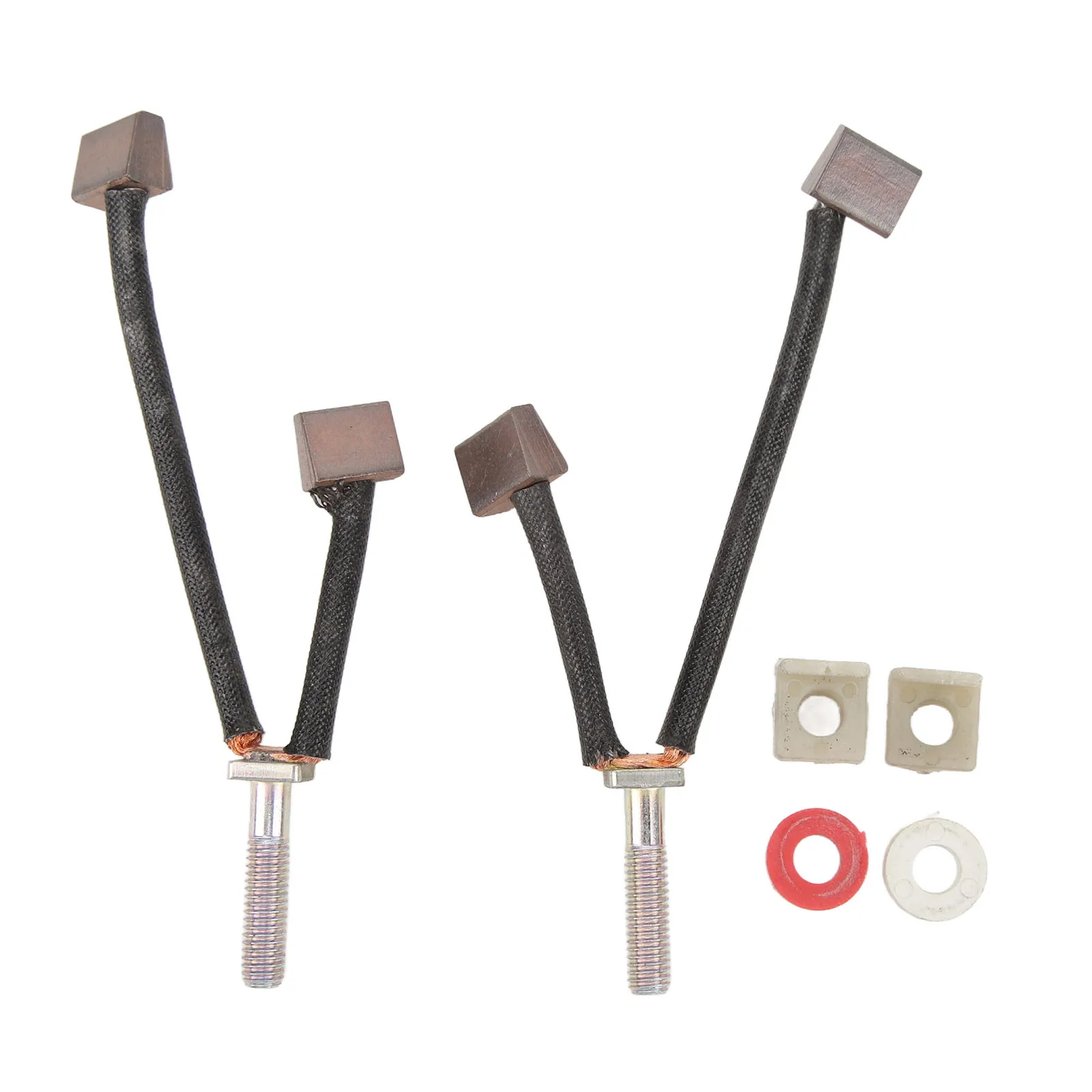 6pcs/Set Atv Motor Metal Carbon Brush Kits for 2000 To 5000lb Winches atv motor brush kit