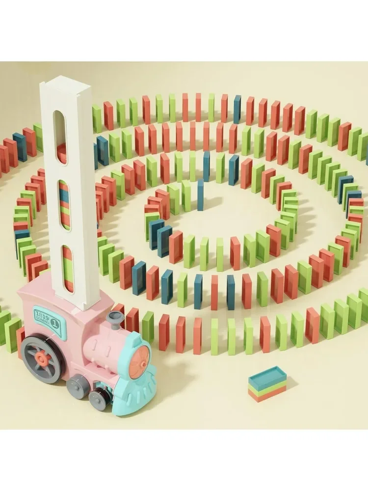 Domino Train Toy Kids Games: Automatic Dominoes Building Set Rally - Toys for 3 Year Old Boys 6