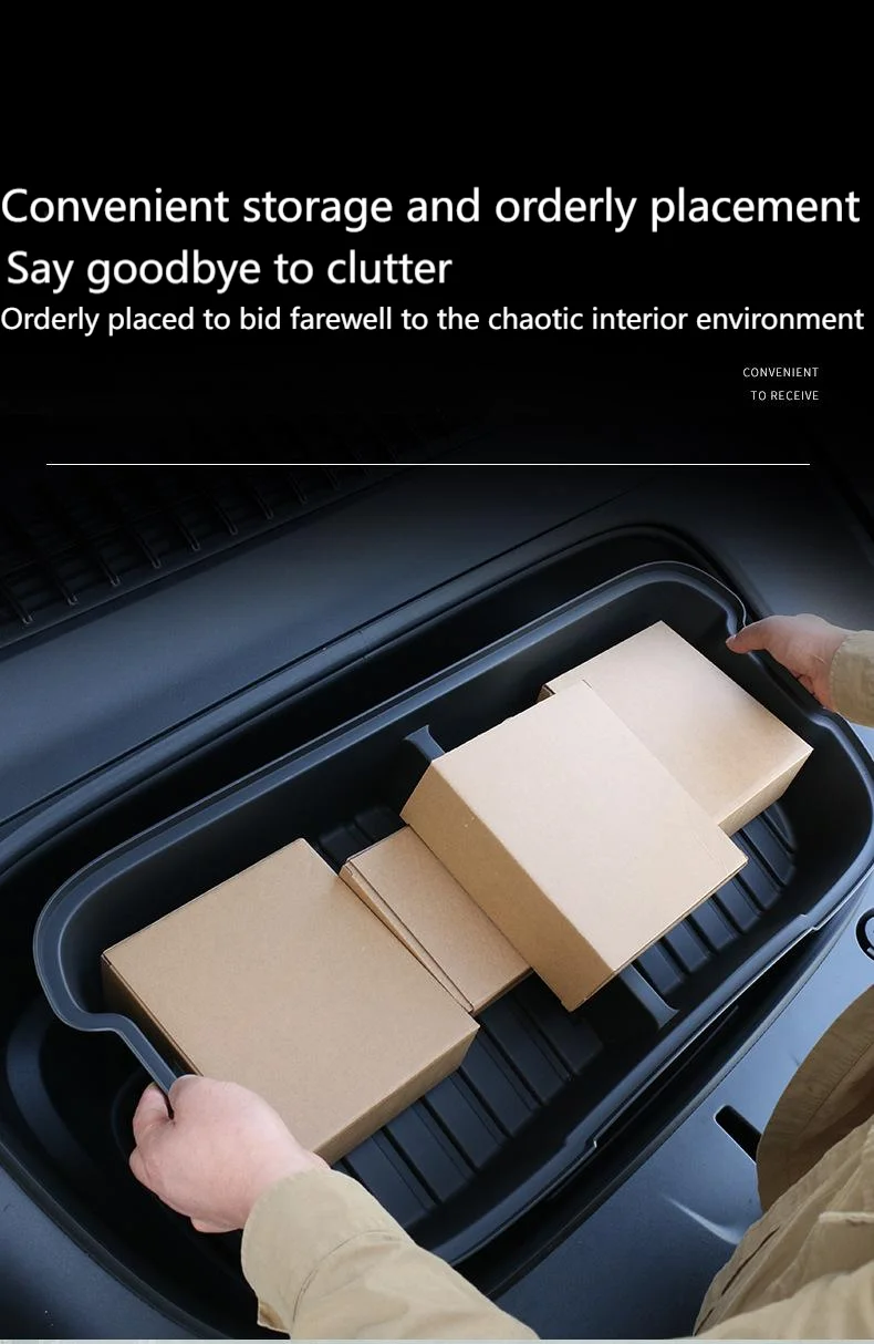 For Tesla 2025 Model Y Juniper Front Trunk Storage Box Single -Layer Trunk Organ