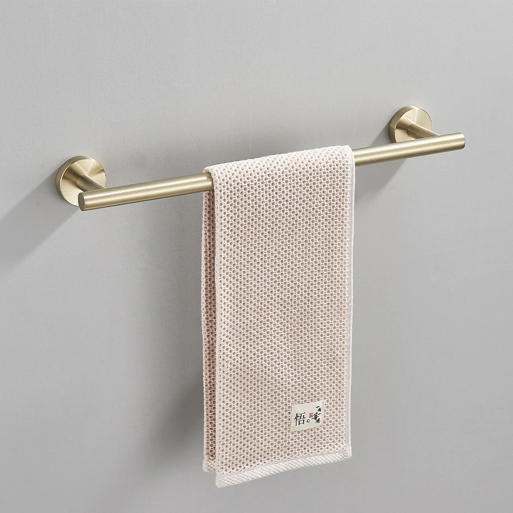 Brushed Gold Bathroom Accessories Set No Drill Towel Rack Stainless Steel Wall-mounted Robe Hook Paper Holder towel rack towel holder bathroom hardware set towel hooks