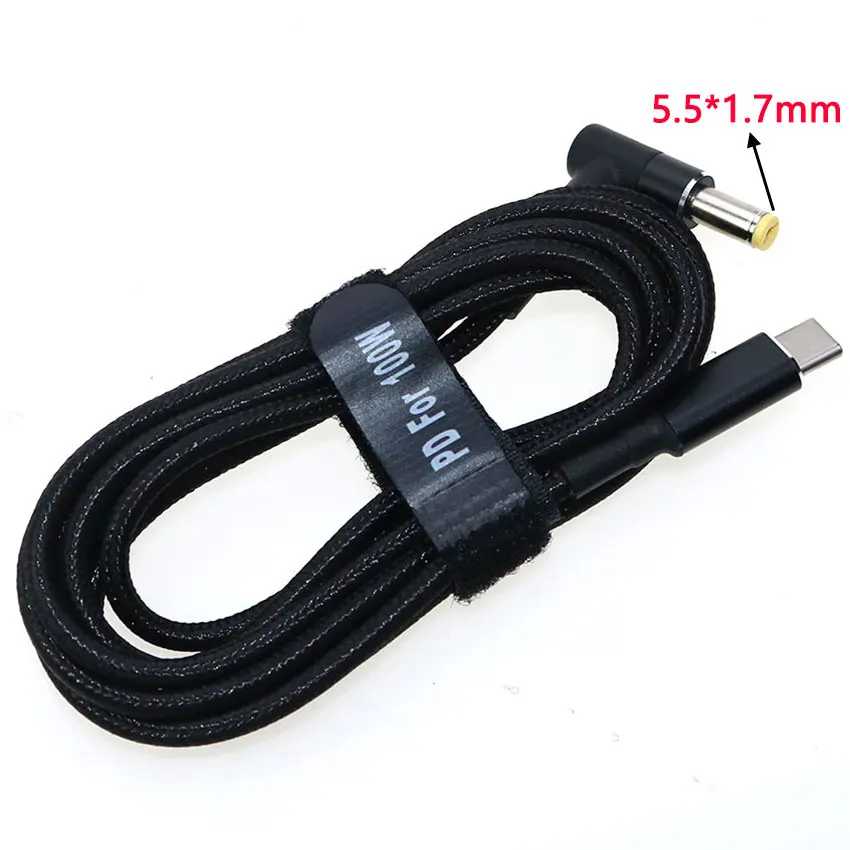 Versatile USB-C to Multi-Size DC Male Plug Converter Charging Cable