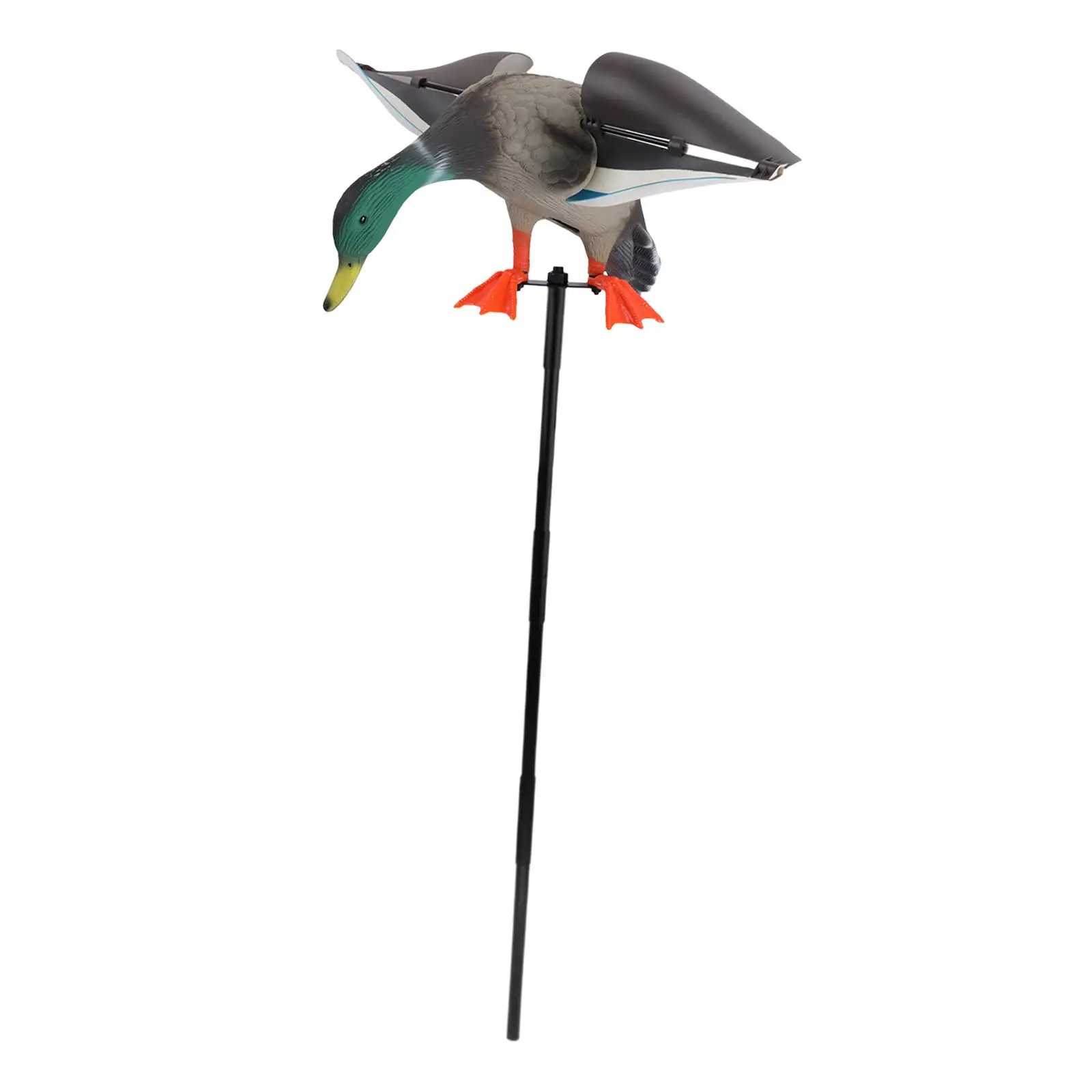 

Rotating Wing Duck Decoy with Support Rods Landscape Ornament Decorative Durable Simulation Decoy for Pool Yard Garden Pond