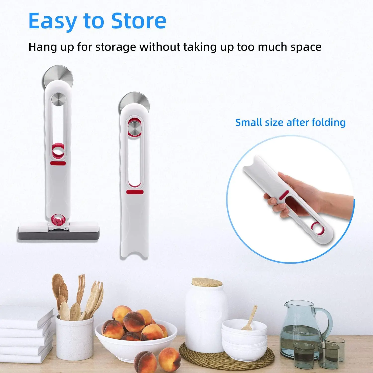 Powerful Squeeze Mini Mop Folding Home Cleaning Mops With Sponge Self-squeezing Floor Washing Mops Desk Window Car Clean Tools 3