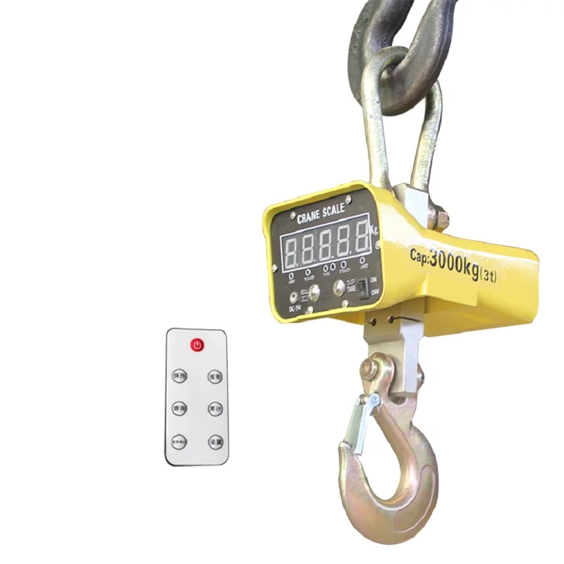 Electronic crane scale 3000KG/3T remote control scale Precision wireless hanging for widely used