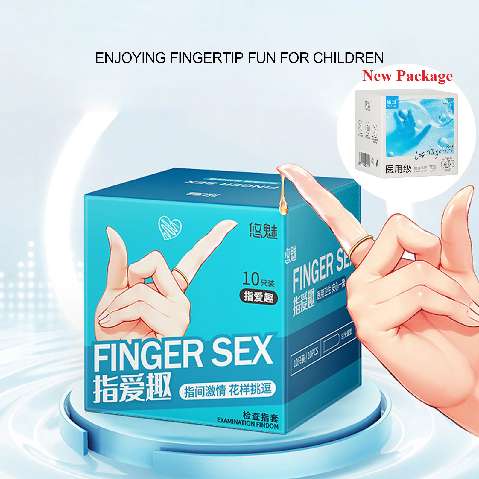 10pcs Finger Sleeve Masturbation Reusable G-spot Condom Sex Toys Stimulation Vagina Clitoris Flirting Super Thin Adult Supplies